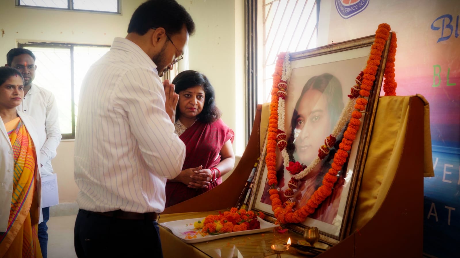 A blood donation camp was organized by NSS Unit 2 of Yogoda Satsanga Mahavidyalaya in collaboration with RIMS.